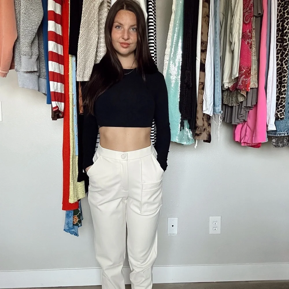Zara Cream Jogger Pants - Picture 3 of 5